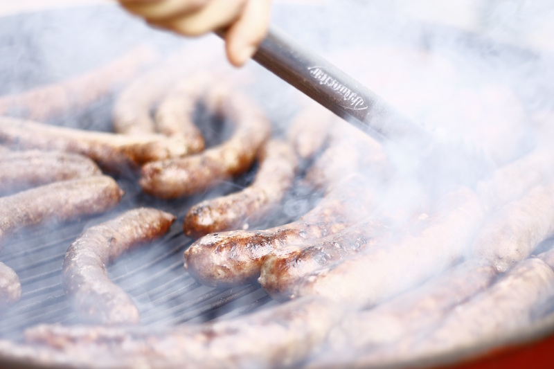 Venison Sausages on the Grill